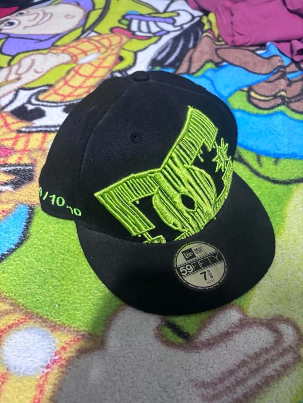 New Era DC Shoes Hat with Neon Green Embroidery